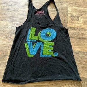 Grey racer back tank size large